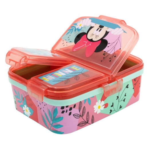Stor Xl Multi Compartment Rectangular Sandwich Box Minnie Mouse Being More Minnie