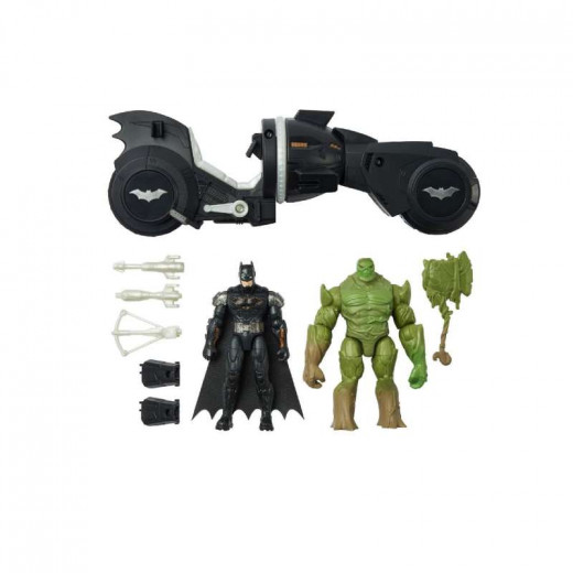 DC  Batman Vs Swamp Thing Figure Battle Pack With Armory Attack Batcycle