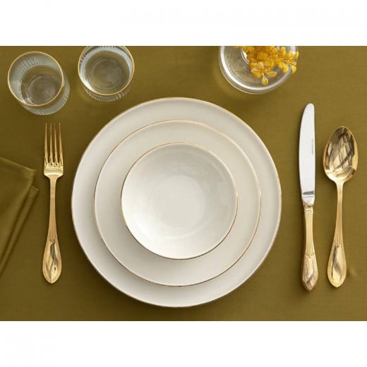 English Home Turin Dinner Set Porcelain, Gold Color, 18 Pieces