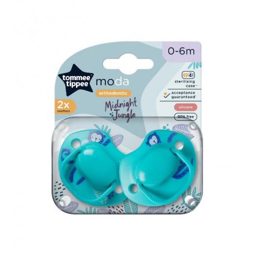 Tommee Tippee 0-6 Months Closer to Nature 2 Orthodontic Soothers Green
