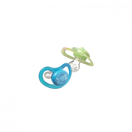 Tommee Tippee Closer To Nature Silicone Pacifier, Green Color, 9-18 Months, 2 Pieces