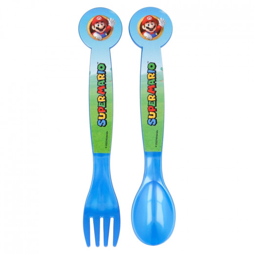 Stor Pp Cutlery Set In Polybag Super Mario 2 Pieces
