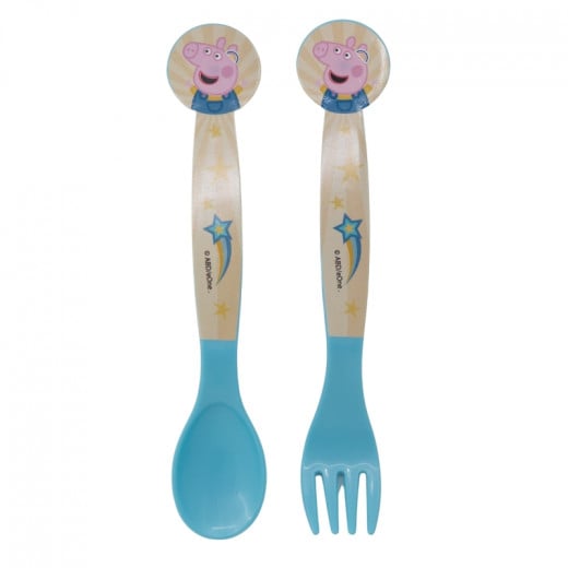 Stor Pp Cutlery Set In Polybag Peppa Pig Kindness Counts 2 Pieces
