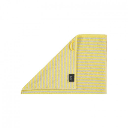 Cawo Two-Tone Washcloth, Yellow Color, 30x30 Cm