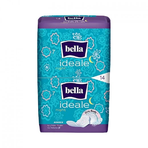 Bella Ideale Sanitary Pads Night Stay Softi,14 Pieces