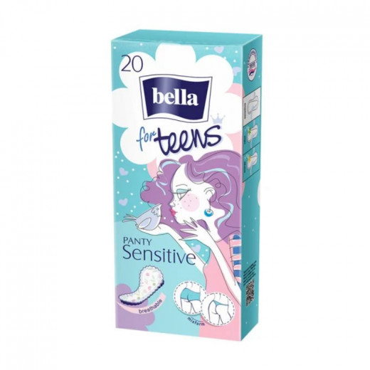 Bella For Teens Sensitive Pantyliners, 20 Pieces