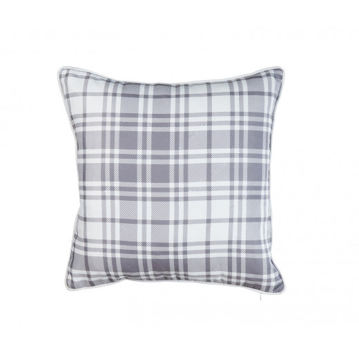 ARMN Azure Patterned Cushion Cover, White & Gray Color
