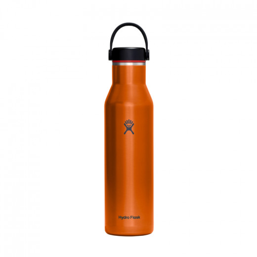 Hydro Flask 21 Oz Standard Mouth Flex Cap and Boot Bottle, Orange Color