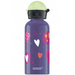 Sigg Kids Aluminium Glow Heart Balloons Water Bottle, 400 ml
