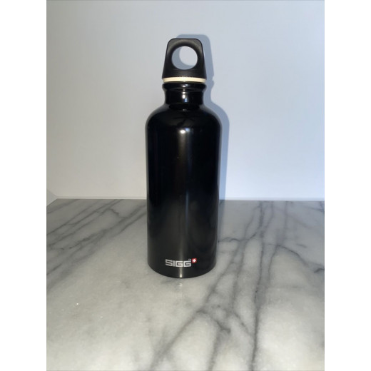 Sigg Traveller Black Stainless Steel Water Bottle, Black,1.0L