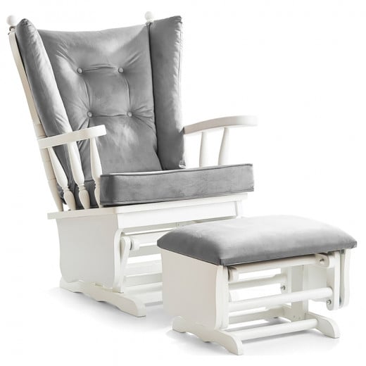 Meltem Nursery Rocking Chair Set Grey