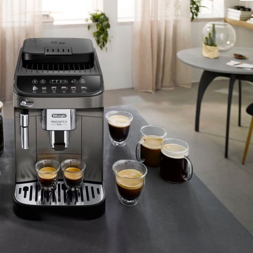 De Longhi Automatic Coffee Machine, Black & White