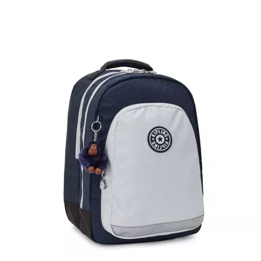 Kipling-Class Room-Large Backpack With Laptop Protection Blue Gray