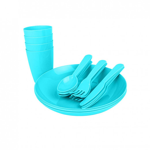 مجموعة أدوات المائدة للرحلات بألوان مختلفة من ديكو بيلا