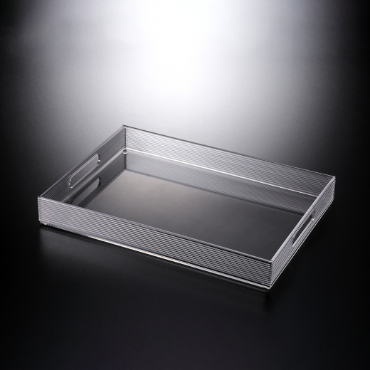 Vague Acrylic Serving Tray 43 centimeters x 30.5 centimeters Clear
