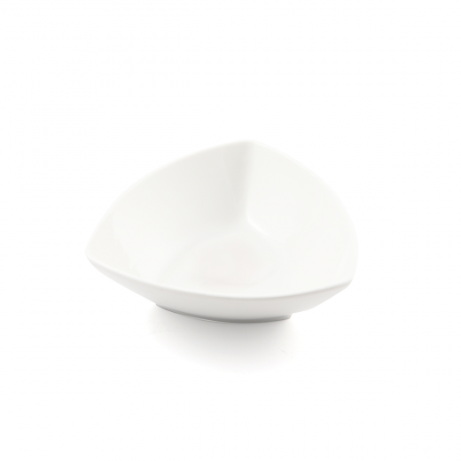 Porceletta Ivory Porcelain Triangle Dessert Bowl 14.7 centimeter