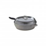 Falez Silico-Cast Granistone Deep Frying Pan, Gray, 28x7 cm