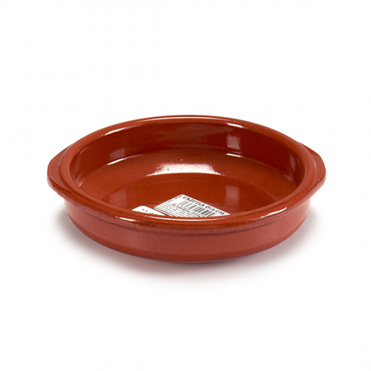 Arte Regal Brown Clay Round Deep Plate with Handle 12 centimeters