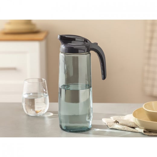 English Home Plain Glass Water Bottle Anthracite1500 ml