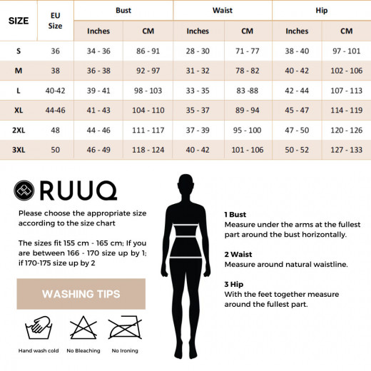 RUUQ Women's Nursing Bodysuit Long Sleeve with Hijab Cap - Black - XL
