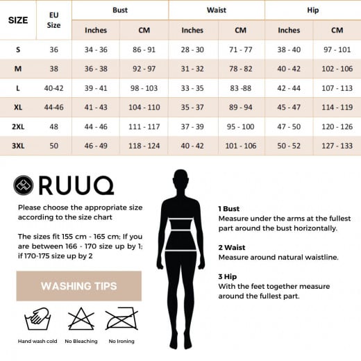 RUUQ Women's Nursing Bodysuit Long Sleeve with Hijab Cap - Ivory - 3XL