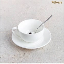 طقم فنجان شاي وقاعدة - أبيض 215 مل من ويلماكس