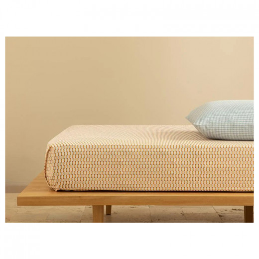 شرشف سرير لون أصفر مفرد 160×240 سم من انجلش هوم