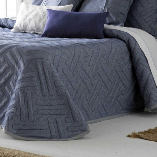 Canete Vento  King size Bedspread Set - Indigo 3-Piece