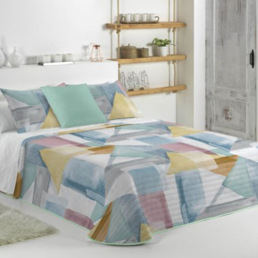 Canete Caru King size Comforter Set - Blue  3-Piece