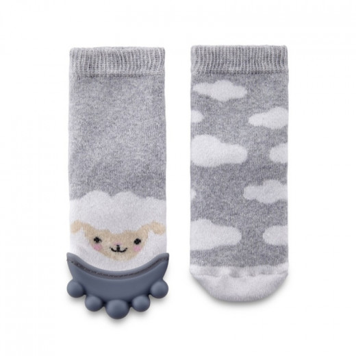Babyjem teether sock boys  grey
