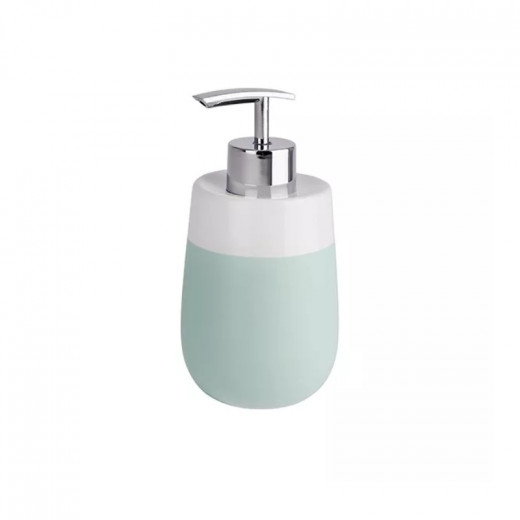 Wenko malta ceramic liquid soap dispenser  - mint/white 290 ml