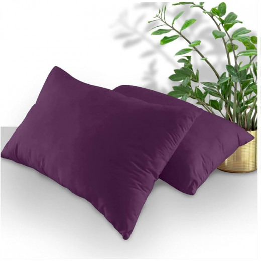 Royale pillow case  plain standard dark purple