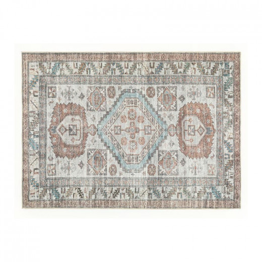 English Home Lucia Jacquard Decorative Carpet  White-Brown 120*180 cm