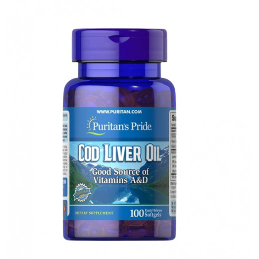 Puritan's Pride Cod Liver Oil, 415 Mg, 100 Capsules