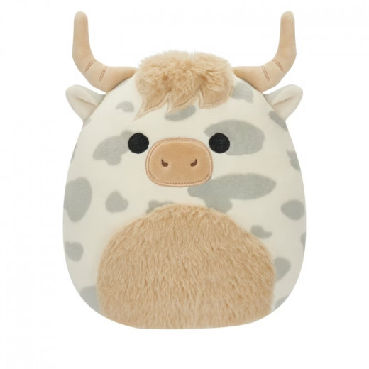Squish mallow Borsa - Grey Spotted Highland Cow  7.5-Inch
