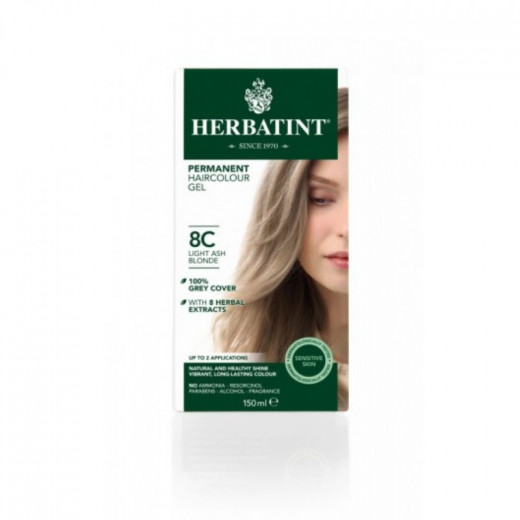 Herbatint Permanent Hair Dye 8C Light Ash Blonde    150ml