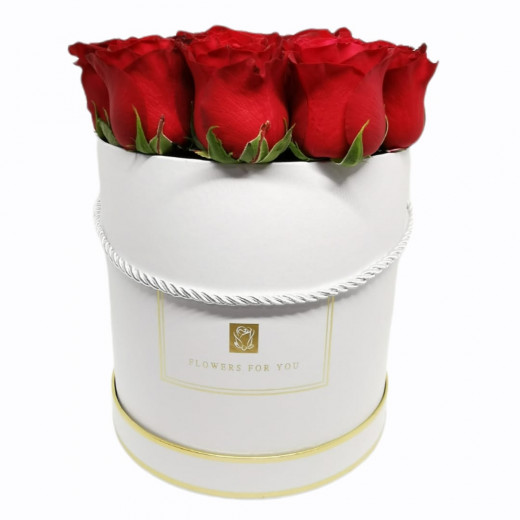 Classic Rose Flower, White Box, Large Size
