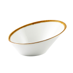 Porceletta Ivory Mocha Porcelain Boat Bowl 16 cm