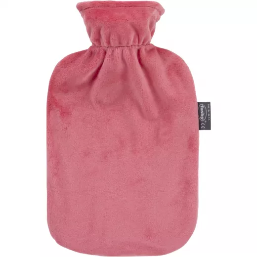 Fashy hot water bottle with cover pink