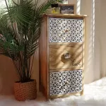 Weva Wood Storage Cabinet With 3 Drawers