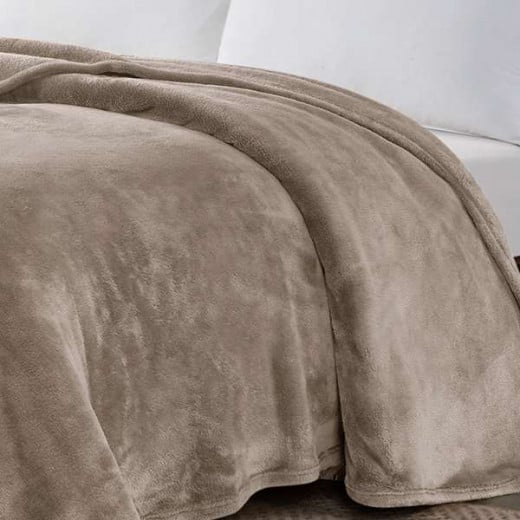Nova Home Silky Blanket - Single/Twin - Taupe