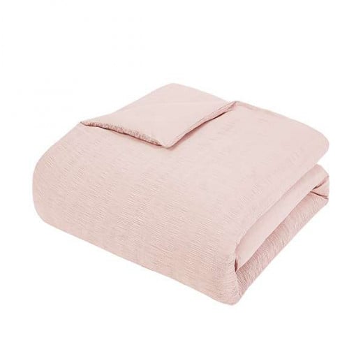 Nova Home "Simply" Crinkled Comforter Set, Pink Color, Size King, 4 Pieses