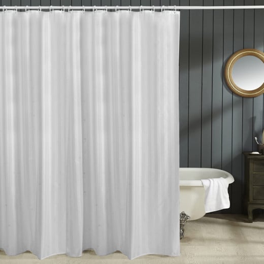 Weva Shower Curtain Water Proof Fade Out, Grey Color, Ramada Design, 180*200