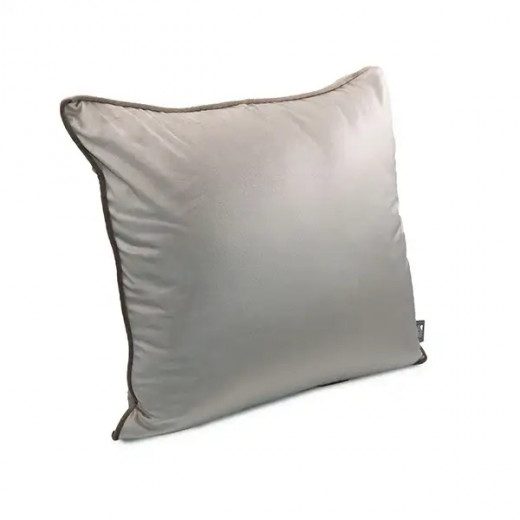 Nova Home Velvet Cushion Cover, Light Grey Color, 47x47 Cm