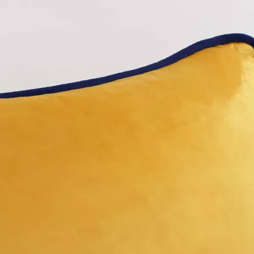 غطاء وسادة مخمل, باللون الاصفر, 47*47 سم من نوفا هوم