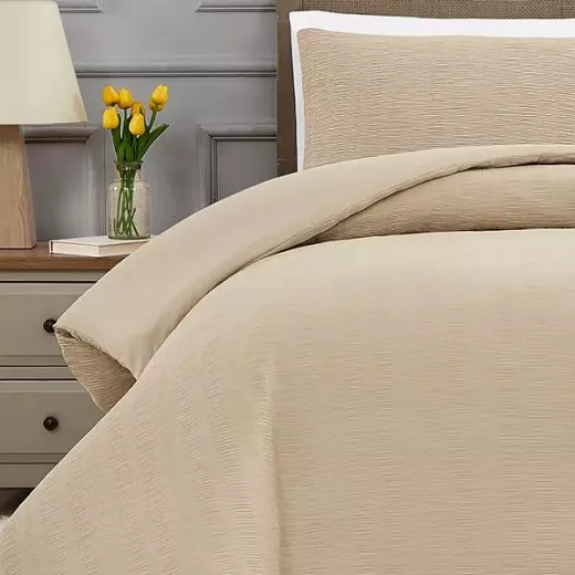 Nova Home Crinkled Comforter Single /Twin Single, Beige Color ,3 Pieces