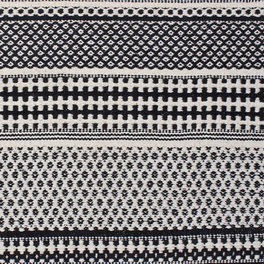Nova Home Samaira Hand Woven Rug, Black Color, 90*160 Cm