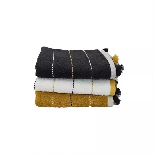 Nova home simone jacquard towel, yellow color color, 50x90 size
