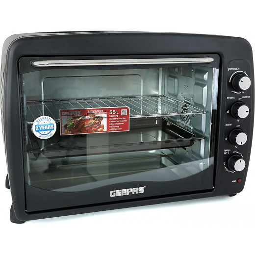 Geepas Electric Oven With Convection And Rotisserie, 60L