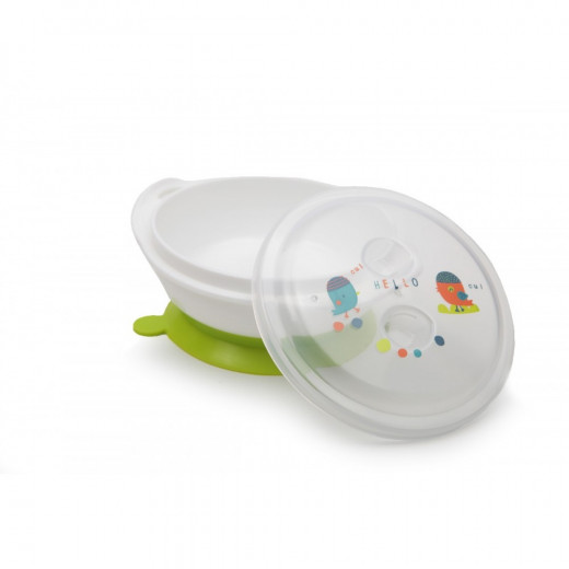 Totcare  Feeding Bowl With Rubber Base green